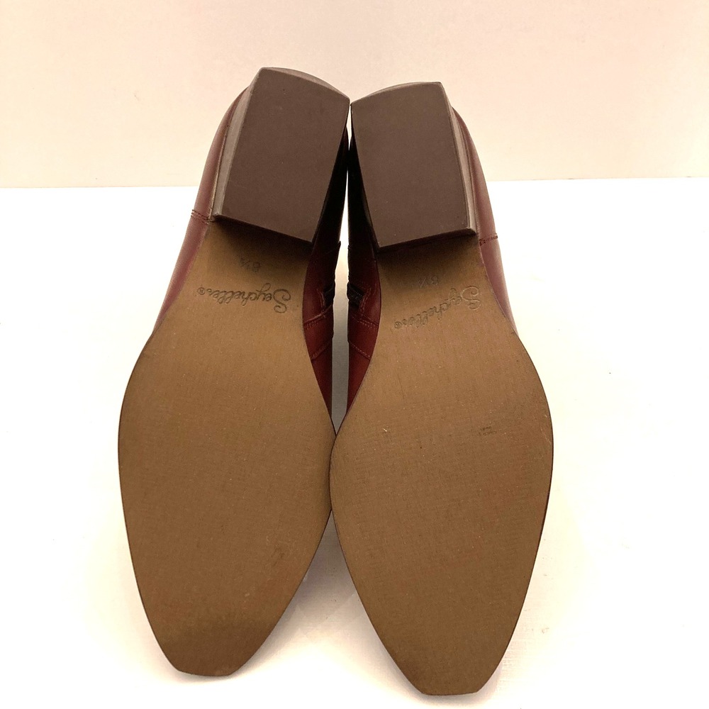 Seychelles‎ Upside Boot Wine Leather Side Zip Western Inspired Women's 8.5 - Picture 9 of 13